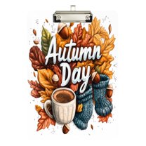 FORMRS Acrylic Clipboard with Low Profile Clip Standard A4 Letter Size, 12.5" x 9", Autumn Day Pattern