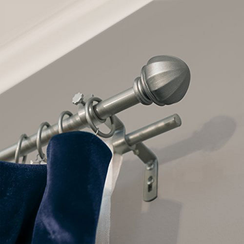 Montevilla Facets 5/8" Telescoping Double Curtain Rod Set