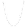thumbnail image 3 of 10K White Solid Gold 0.5mm wide Shiny Box Chain 16 Necklace with Spring Ring Clasp, 3 of 3