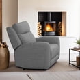 thumbnail image 6 of Cory Manual Recliner Chair- Contour Armrests- Solid Wood- Gray Polyester, 6 of 6