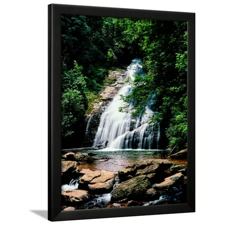 Todd Helton Framed View of the Helton Creek Falls, Chattahoochee-Oconee National Forest, Georgia, USA Framed Print Wall Art ()