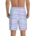thumbnail image 2 of JUNZAN Striped Gradient Pattern Sleep Pajama Shorts for Men,Men's Pajama Bottoms,Sleepwear,Pj Shorts, 2 of 7