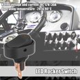 thumbnail image 2 of Interior 1 juego DC 12V/30A LED interruptor basculante encendido-apagado 3 pines interruptor de palanca impermeable para caravana Camper tablero amarillo, 2 of 8