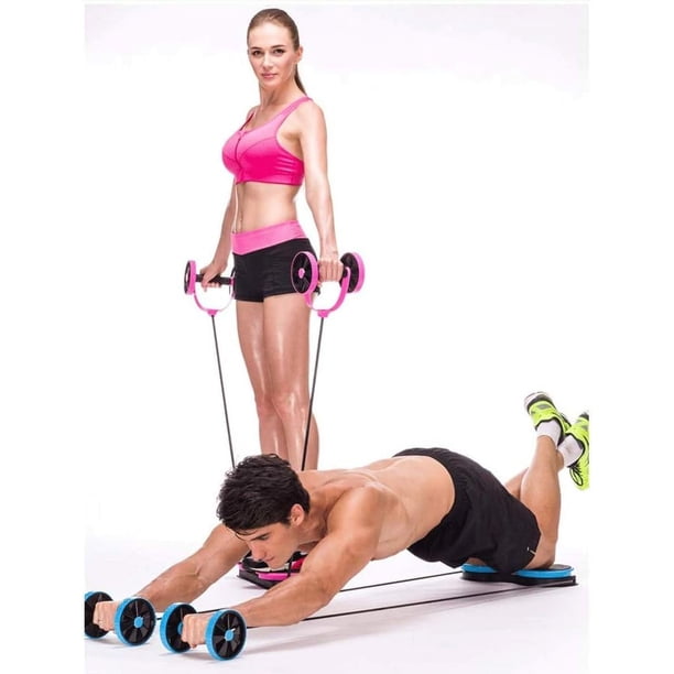 Rueda De Abdominales De Doble Modo – Eje De Acero Inoxidable, Agarres EVA Antideslizantes, Soporta Hasta 227 Kg – Portátil Para Entrenar En Casa O Gimnasio