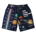 thumbnail image 2 of Honeii's Solar System Print Men's Casual Shorts with Drawstring，Swim Trunks Quick Dry Beach Shorts, 2 of 5