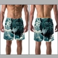 thumbnail image 3 of luoweisi Men's Beach Shorts Quick Dry Swim Trunks with Mesh Lining Wolf 2XL, 3 of 5