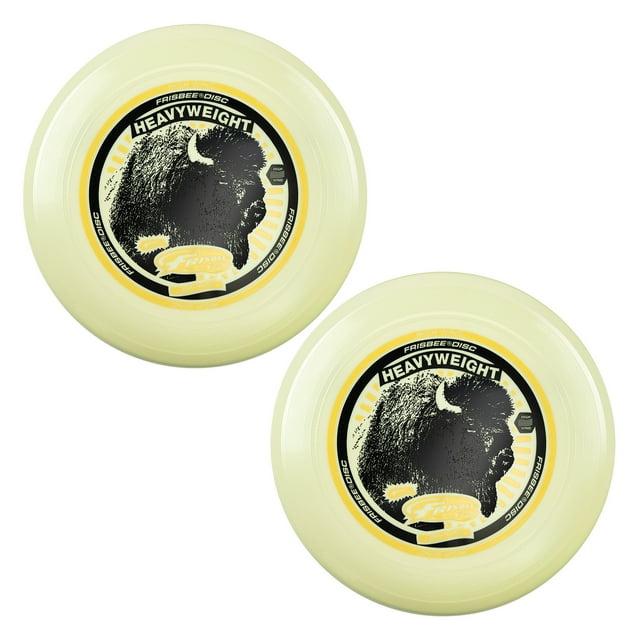 Wham-O Frisbee Heavyweight 200g, 11 Inch Long Distance and Durable Disc for Outdoor Activities, Stable Flying for Family Fun - 2 Pack