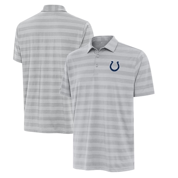 Men's Antigua Gray Indianapolis Colts Big & Tall Tunnel Polo