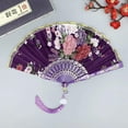 thumbnail image 3 of Silk Cloth Gold Edge Fans Chinese Traditional Dance Fan Chinese Style Fan Customized Handmade Folding Fan decorative fan, 3 of 3