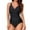Black, variant on GZWYHT Womens Swimsuits One Piece Swimsuit Women Women's 2025 Spring/Summer New Solid Color High Waist Open Back V Neck Swimsuit Swimsuits for Curvy Women Bathing Suit for Women Black L