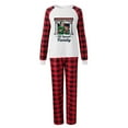 thumbnail image 2 of Xdegoge Family Matching Christmas Pajamas 2 Piece Sets Raglan Long Sleeve Tops and Pants Plaid Pjs Xmas Graphic Holiday Sleepwear Couples Matching Pajamas Christmas Pajamas Adult, 2 of 5
