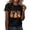 Black, variant on Women's Casual Pumpkin Print T Shirt Short Sleeve Crewneck Loose Fit Tee for Everyday