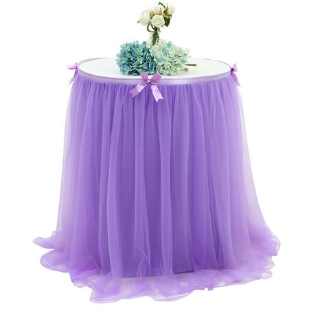 

Wozhidaoke home Skirt Wedding Birthday Party Dessert Tulle Skirt table cloth valentines day decor