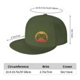 thumbnail image 2 of DouZhe Flat Brim Cap Snapback Hat, Gaming Game Controller Prints Adjustable Green Adult Baseball Cap, 2 of 6