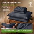thumbnail image 6 of Aloha Soft by Cariloha Bamboo Viscose Sheets – 4-Piece Queen Sheet Set – 16 in Deep Pockets – Buttery Soft Cooling Sheets – Cape Blue, 6 of 8