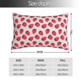 thumbnail image 2 of Goofa Strawberry Print Plush Throw Pillow Case, Soft Velvet with Hidden Zipper, Decorative Cushion Cover for Sofa, Bed, Car, and Home Décor-14"x20", 2 of 6