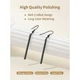 thumbnail image 5 of FindChic Women Dangle Earrings Thin Flat Geometric Stick Black Bar Earrings Jewelry Gifts for Birthday Christmas with Box, 5 of 8
