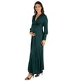 thumbnail image 2 of 24seven Comfort Apparel V-Neck Long Sleeve Maternity Maxi Dress, 2 of 4