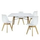 thumbnail image 1 of Set de comedor Oslo Mundo In Melamina 120 Blanco 4 sillas Frankfurt Blanco Minimalista, 1 of 15