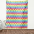 thumbnail image 3 of Rainbow Fabric by the Yard, Colorful Zig Zag Chevron Pattern Geometric Modern Sharp Design Illustration, Decorative Upholstery Fabric for Chairs & Home Accents, 2 Yards, Multicolor by Ambesonne, 3 of 4