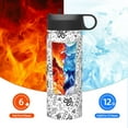 thumbnail image 6 of Yiaed Hand Drawn Snake Print Water Bottle with Straw Lid, Stainless Steel Double Wall Insulated Water Bottle | Leak-Proof and Spill-Proof Water Bottle, 6 of 8