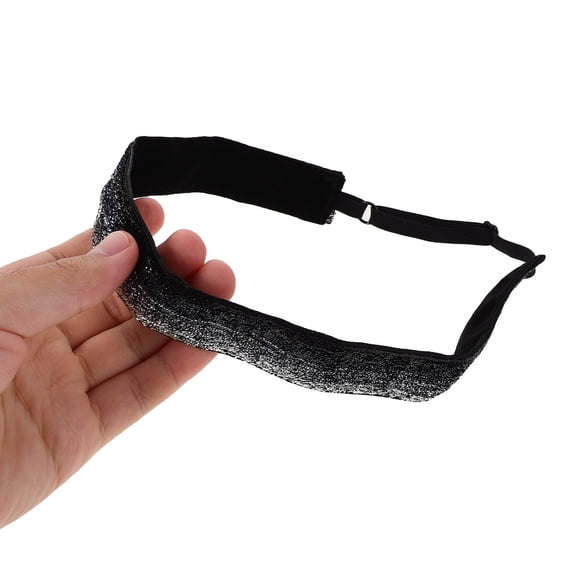 LOLIPPYY 6-Pack Glitter Sports Headbands - Non-Stretch Elastic Hair Bands for Yoga, Workout, Gym, Running, Sparkly Sweatbands