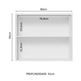 thumbnail image 4 of Alacena Gabinete Superior Madesa 2 Puerta Lux 80cm BG, 4 of 5