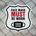 thumbnail image 5 of Caution Face Mask Must Be Worn 6 inch X 6 inch Shield Shaped Commercial Grade Plastic Sign Weather Resistant Made in the USA, 5 of 6