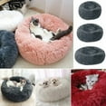 thumbnail image 4 of Cama para gatos, cojín mullido, lavable suave para perros y gatos (azul neblina Tie-Dye, 60 cm), Sunny, 4 of 5