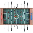 thumbnail image 3 of KICK Quatro 55″ 4-in-1 Multi Game Table (Brown) - Combo Game Table Set - Billiards, Push-Hockey, Ping pong, and a Foosball for Home, Game Room, Friends and Family!, 3 of 8