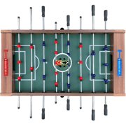 KICK Quatro 55 ″ 4-in-1 Multi Game Table (Brown) - Combo Game Table Set - Billiards، Push-Hockey، Ping pong، and Foosball for Home، Game Room، Friends and Family!
