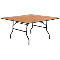 60''x60'' Square Wood Folding Banquet Table - Commercial Quality Banquet Table