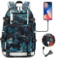 thumbnail image 3 of Mochila escolar USB para estudiantes adolescentes, para hombres y mujeres, de gran capacidad, para viajes y ocio, 3 of 6