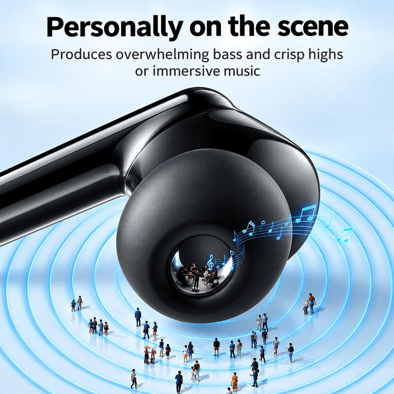 Hoey Wireless Earbuds Bluetooth 5.4 With Noise Canceling photo 5
