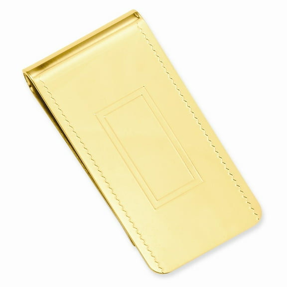 Gold-plated Kelly Waters with Engraveable Area Money Clip; for Adults and Teens; for Women and Men