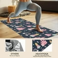thumbnail image 4 of Dark Blue Princess Castle Night Pattern Hot Yoga Mat Towel Non Slip for Hot Yoga - Quick-Drying Yoga Mat Cover with 4 Corner Pockets with Travel Bag - Hot Yoga Towel Non Slip 70"x26", 4 of 6