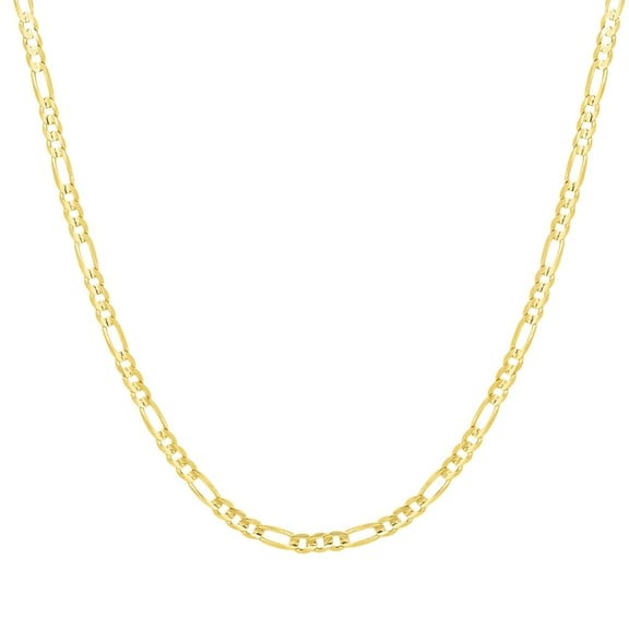 Floreo 10k Yellow Gold 5.7mm Solid Clasic Figaro Necklace