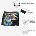 thumbnail image 3 of Yiaed Colorful Stained Glass Deer Print Men's Soft Cotton Boxer Shorts Breathable Boxers Underwear Moisture-Wicking Underwear Stretch Boxer Briefs for Man-XX-Large, 3 of 5