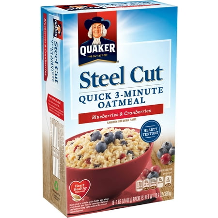 Quaker Blueberries & Cranberries Steel Cut Quick 3-Minute ...
