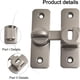 thumbnail image 2 of Cierres abatibles de aleación de aluminio, cerradura y pestillos de 90/180 grs, cerradura de puerta de seguridad con hebilla para jardín, ventana, gabinetes, baño (gris-2 piezas), 2 of 3