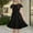 97#Black, variant on gljltg Girls 5-14 Years Polyester Spandex Long Sleeve Round Neck Princess Dress, Stretchy Soft Comfortable Spring Autumn Winter School Party Holiday Casual Gift