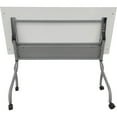 thumbnail image 3 of Lorell White Laminate Flip Top Training Table White Top - Silver Base - 4 Legs - 29.50" Table Top Length x 23.60" Table Top Width - 48" Height - Assembly Required, 3 of 6