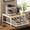 L-White, variant on TXRUME Coffee Bar Organizer, Pod Drawer Holder with Bottom Storage Basket, Coffee Machine Storage Rack for Office, Kitchen, Living Room, White