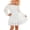 1-White741, variant on Kiijoy Little Girls Off Shoulder Chiffon Dress Puff Sleeve Smocked Dress, Sizes 5-14