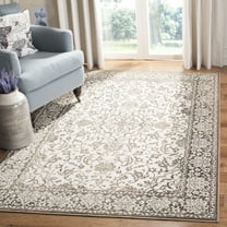 SAFAVIEH Noble Winchester Floral Bordered Area Rug, Brown/Cream, 5'1" x 7'6"