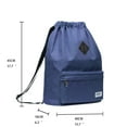 thumbnail image 2 of KAUKKO Cordón Deportes Mochila Gimnasio Yoga Bolsa Hombro Mochila para Hombres y Mujeres KAUKKO  K1031-Blue, 2 of 5