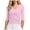Pink, variant on GEWSEY V Neck T Shirts for Women 3/4 Sleeve Cute Tops Casual Three Quarter Length Dressy Blouses Loose Layering Tunic Tops (Pink, M)