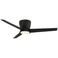 thumbnail image 2 of 52" Casa Vieja Modern Outdoor Hugger Ceiling Fan with Dimmable LED Light Remote Control Black Opal Glass Damp Rated for Patio Exterior, 2 of 8