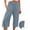 Silver, variant on SMihono Women's Loose Shrink Wide Leg Pants High Waisted Straight Pants Sports Outdoors Dressy Slim Fit Sports Pants Capris Army Green 4