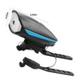 thumbnail image 3 of Bike Light Bicycle Headlight with Horn USB Rechargeable LED Front Light IP44 Waterproof 5 Modes 120dB for Night Cycling Safety Blue, 3 of 7